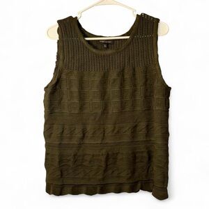 Banana Republic Dark Green Textured Tank Top
